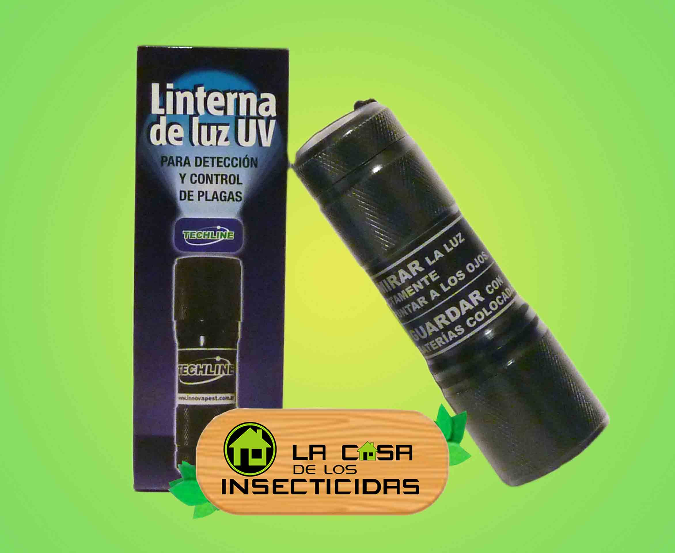 Linterna Techline Ultra Violeta inspeccion roedores control de plagas
