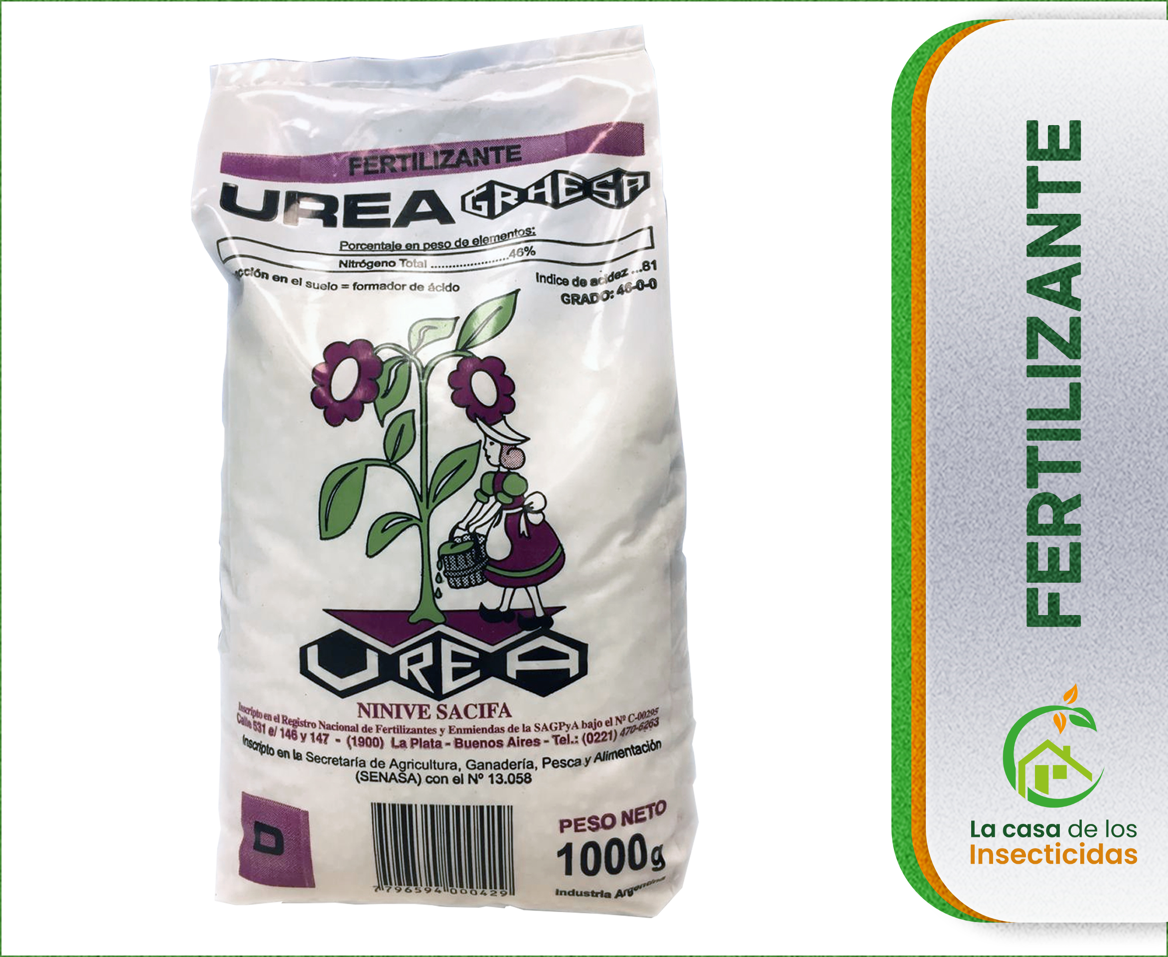 Urea Fertilizante Cesped Plantas de Interior.