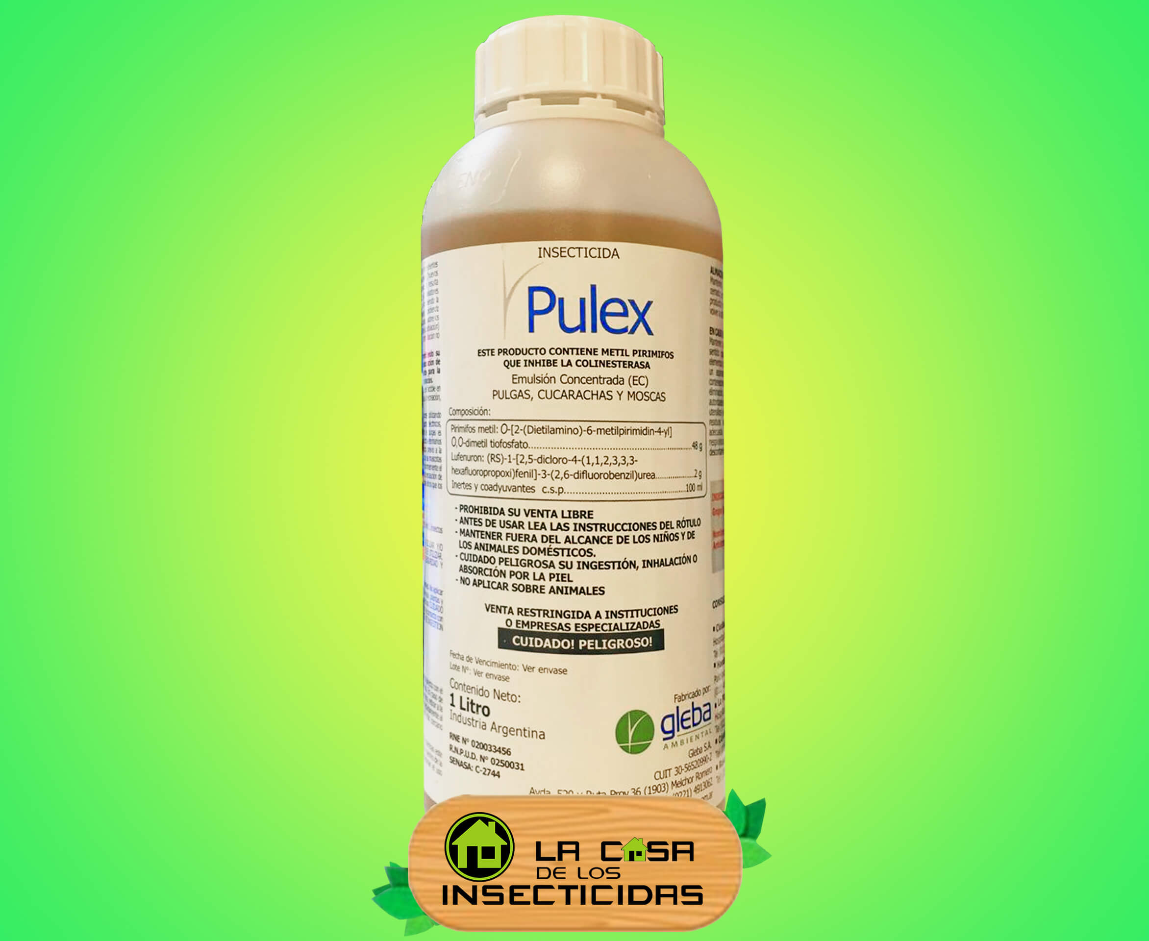 Pulex insecticida. Control de pulgas y hematofagos.  