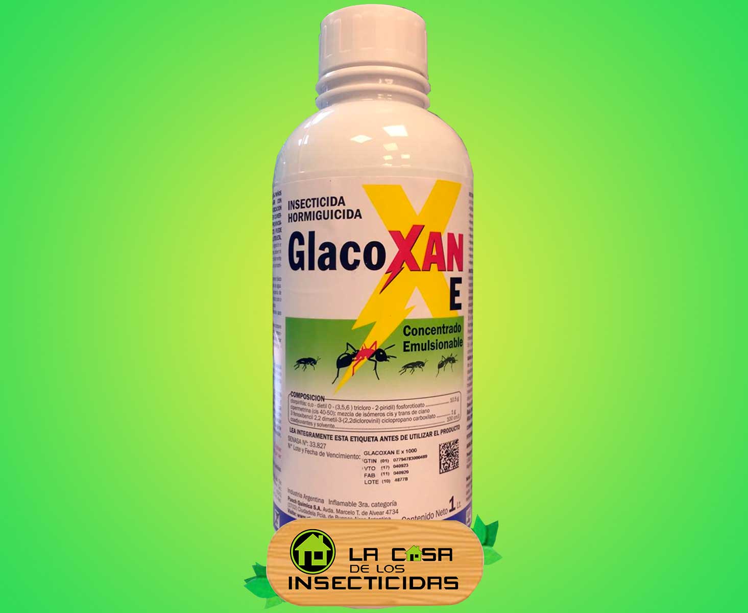 Glacoxan E 1 litro hormiguicida líquido fumigación hormigas