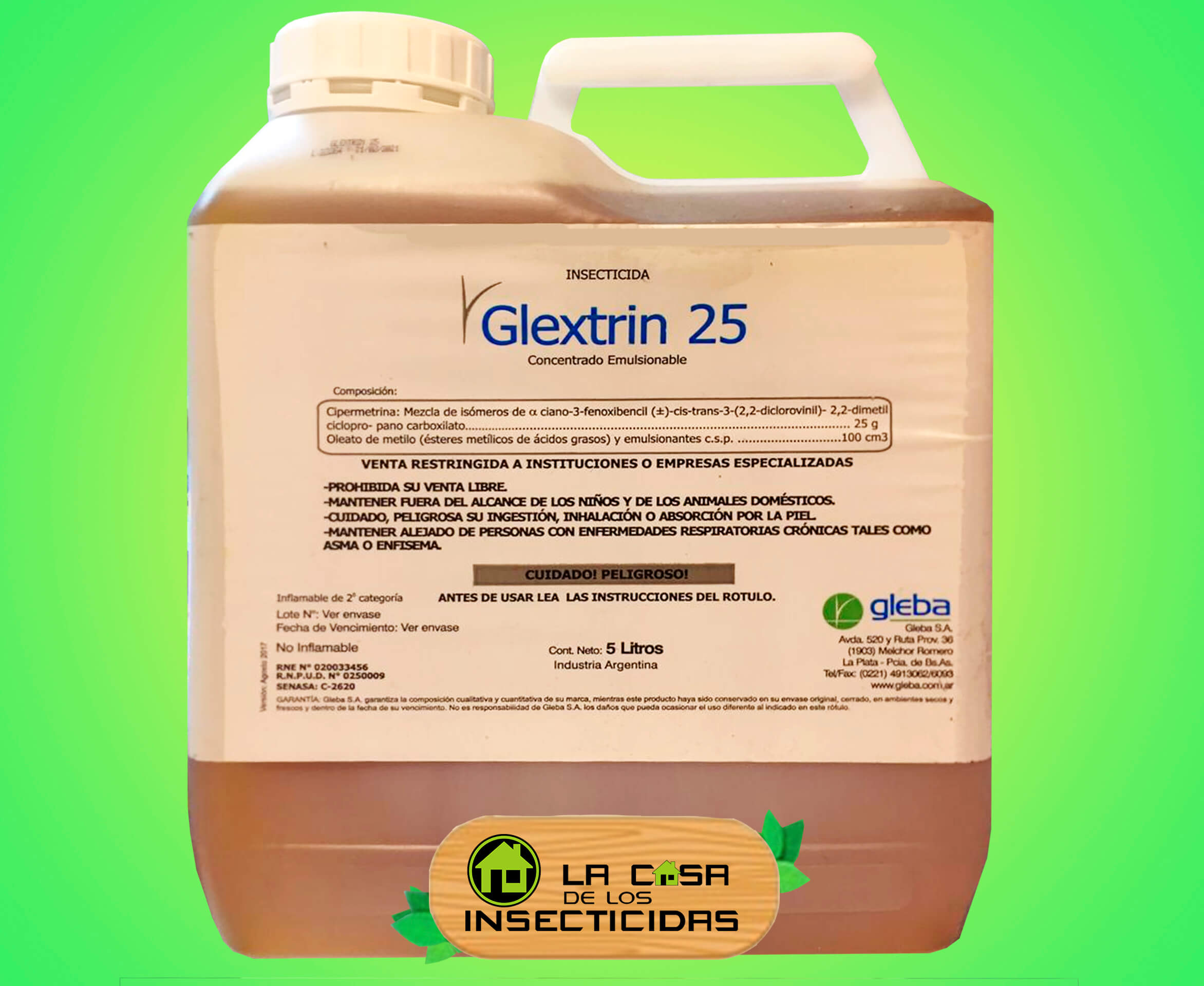 Glextrin Cipermetrina 25 % 5 ltrs