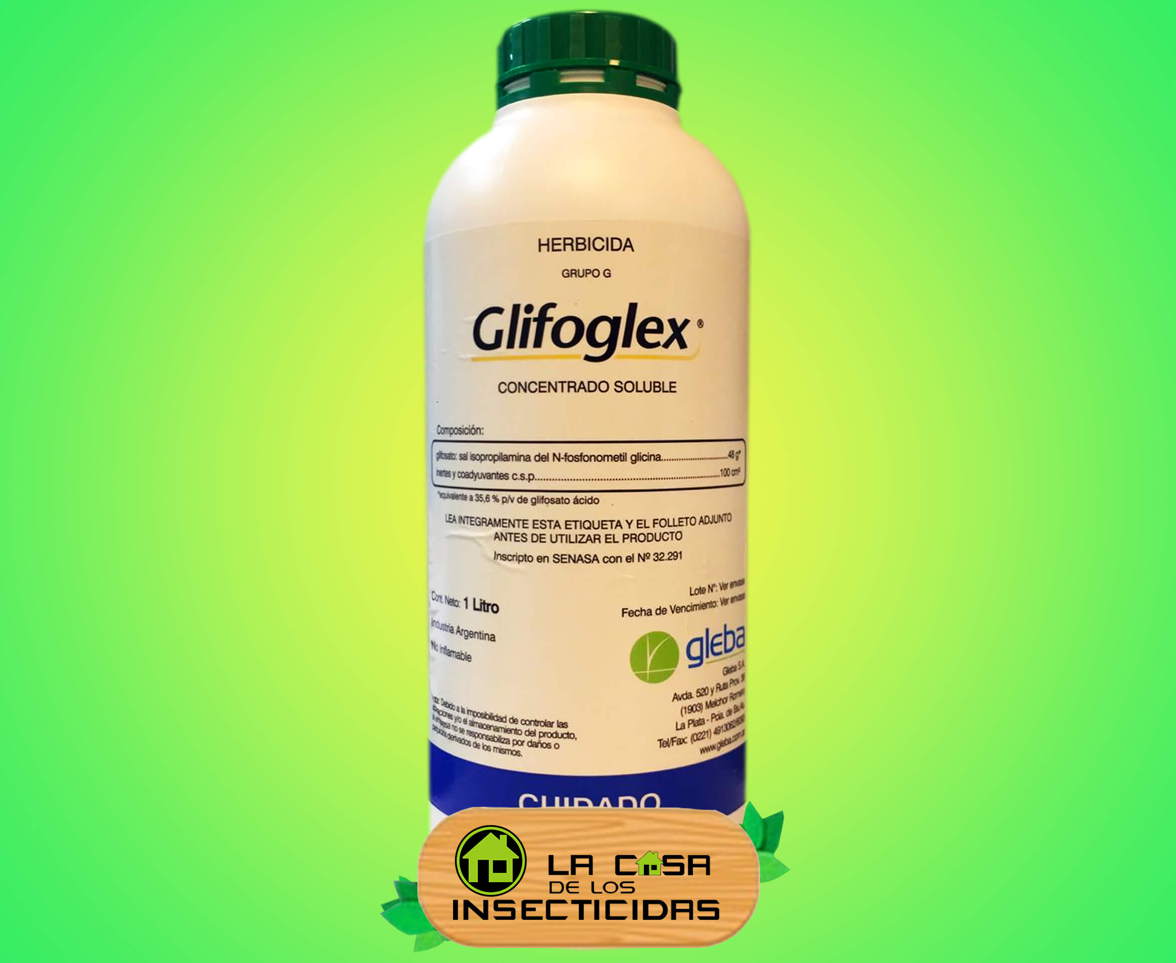 Glifoglex x 1 litro herbicida mata yuyos control de malezas