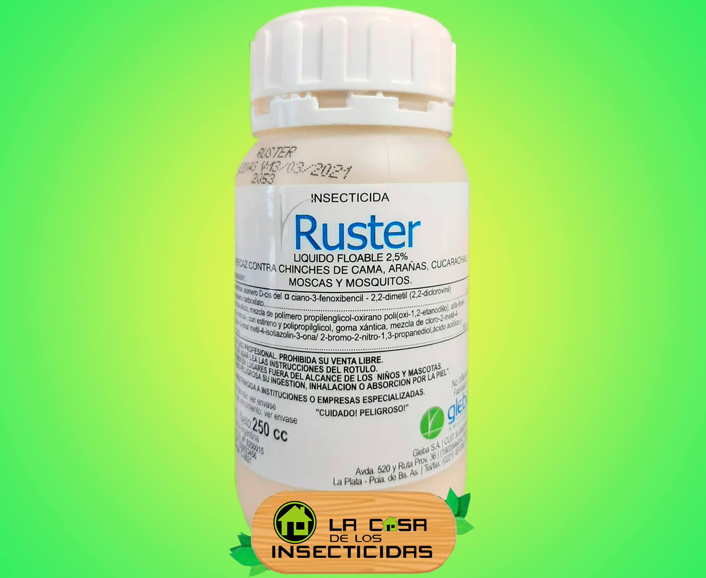 Ruster Insecticida Deltametrina control de plagas 250 cc.